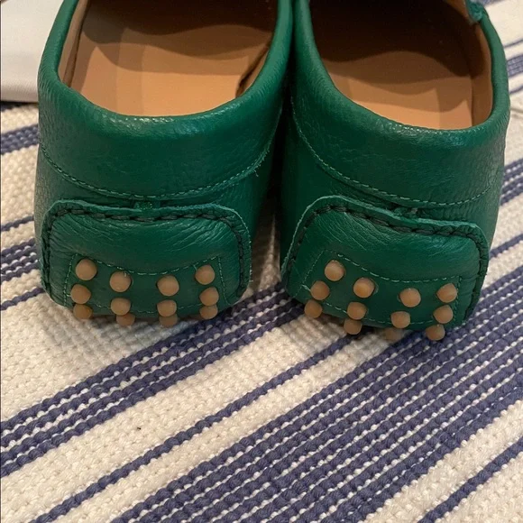 EUC M. Gemi The Pastoso Tumbled Leather Driving Loafers in Jewel Green Size 37 - Picture 6 of 12